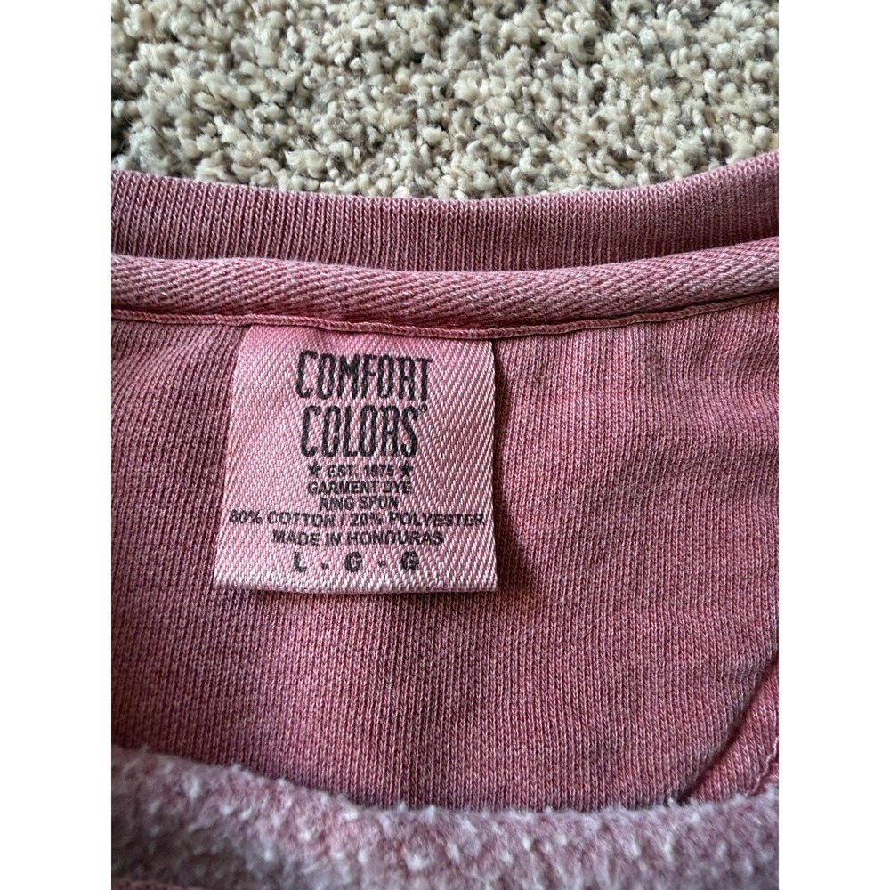 The Seaside Style Sweatshirt Size Large Beach Crewneck Pullover Dusty Red 30A - Picture 3 of 5